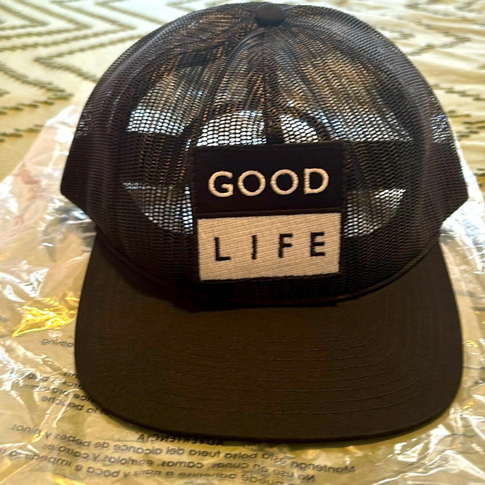 Goodlife Black Mesh hat with Good Life color block